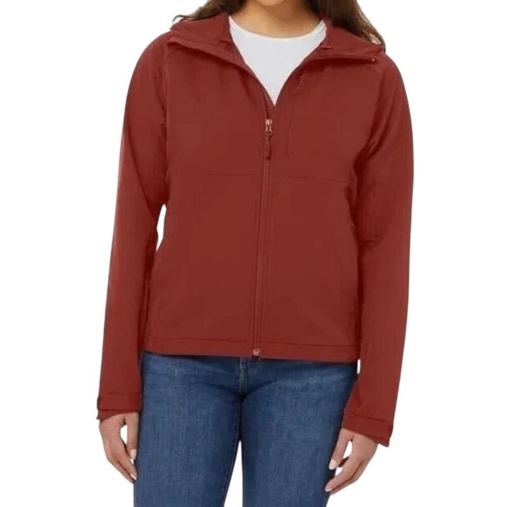 KIRKLAND Signature Womens Red Water Wind Resistant Hooded Jacket Large